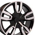 22" Replica CV40 fits Chevrolet Tahoe Black Mach'd