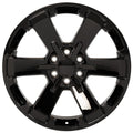22" Replica CV41B fits Chevy Silverado Rally Gloss Black