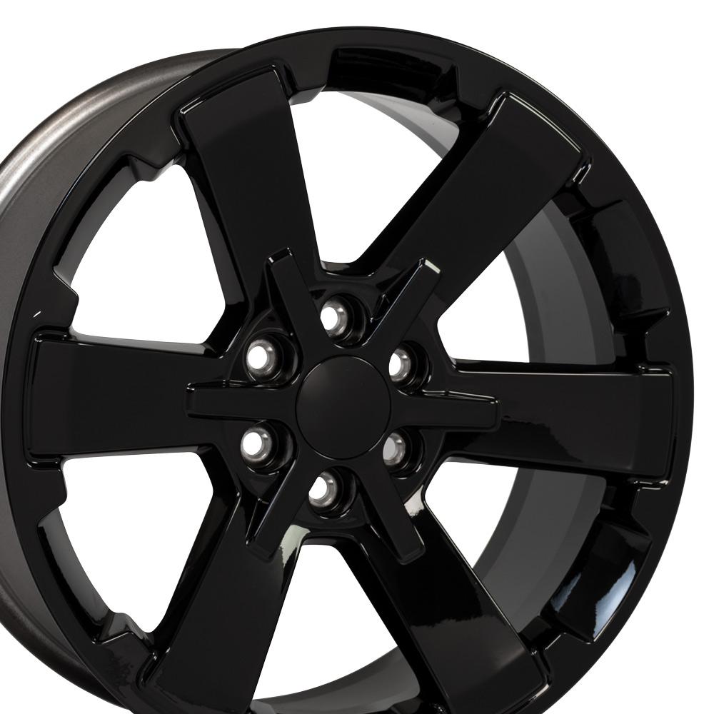 22" Replica CV41B fits Chevy Silverado Rally Gloss Black