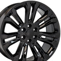 22" Replica CV43 fits Chevrolet Silverado Black