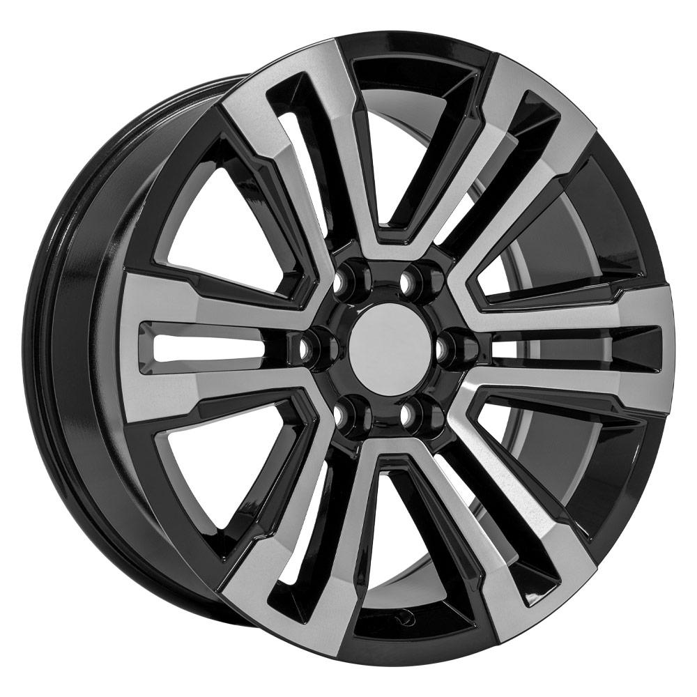 20" Replica CV44 fits GMC Yukon Denali Black Machined