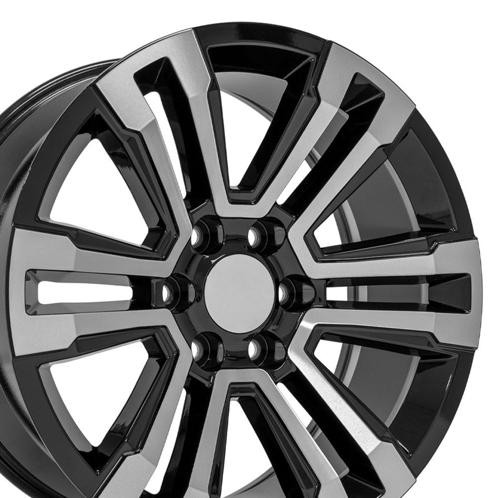 20" Replica CV44 fits GMC Yukon Denali Black Machined