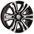 22" Replica CV44 fits GMC Yukon Black Mach'd