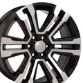 22" Replica CV44 fits GMC Yukon Black Mach'd