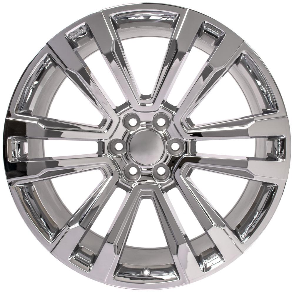 24" Replica Wheel CV44 Fits GMC Sierra Denali Rim Chrome Wheel