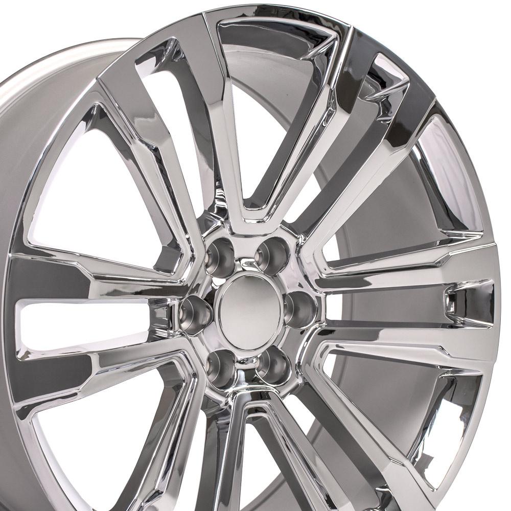 24" Replica Wheel CV44 Fits GMC Sierra Denali Rim Chrome Wheel
