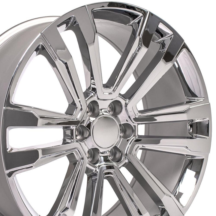 24" Replica Wheel CV44 Fits GMC Sierra Denali Rim Chrome Wheel