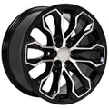 CV54 17x8 Black Machined WHEELS