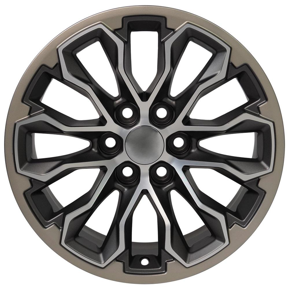 17" Replica CV54 fits Chevy Colorado ZR2 Satin Gunmetal Machined Face