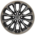 CV54 17x8 Satin Gunmetal Machined Face WHEELS