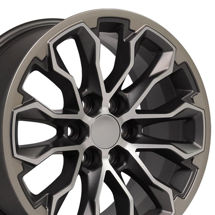 17" Replica CV54 fits Chevy Colorado ZR2 Satin Gunmetal Machined Face