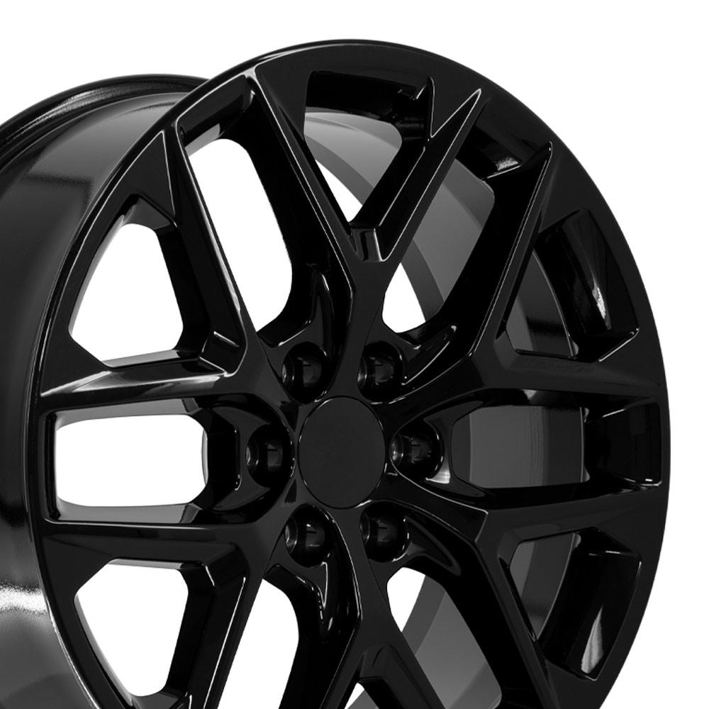 22" Replica CV62 fits Chevrolet Silverado Gloss Black