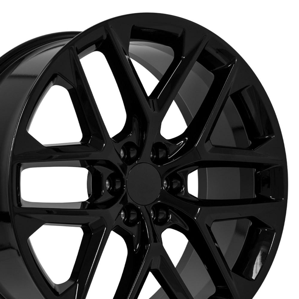 24" Replica CV62 fits Chevrolet Silverado Gloss Black