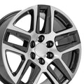 20" Replica CV63 fits Chevrolet Silverado 1500 Gunmetal Machined