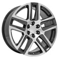 22" Replica Wheel fits Chevrolet Silverado 1500 - CV63 Gunmetal Machined
