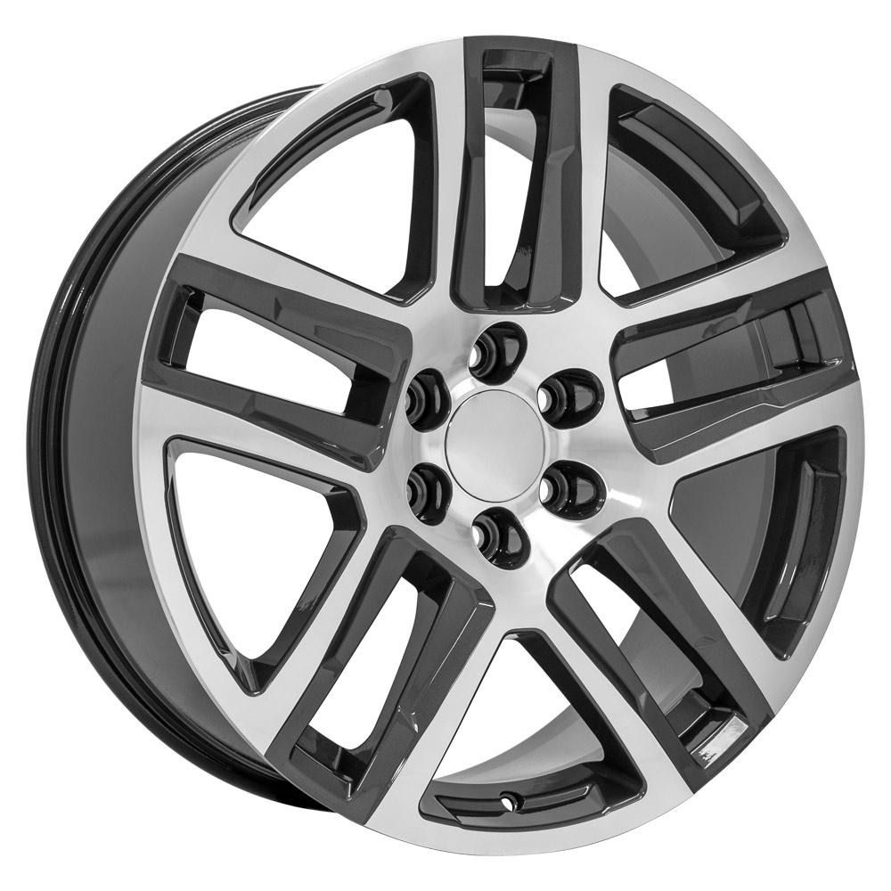 22" Replica Wheel fits Chevrolet Silverado 1500 - CV63 Gunmetal Machined