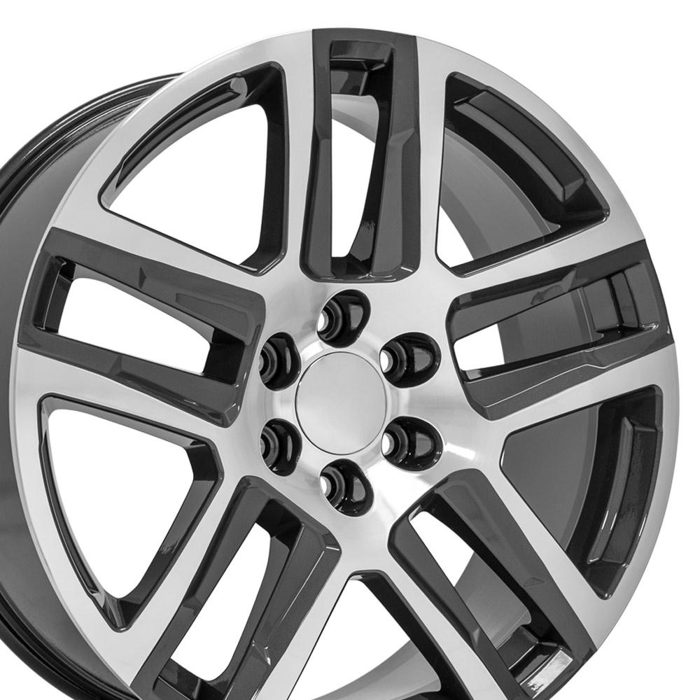 22" Replica Wheel fits Chevrolet Silverado 1500 - CV63 Gunmetal Machined