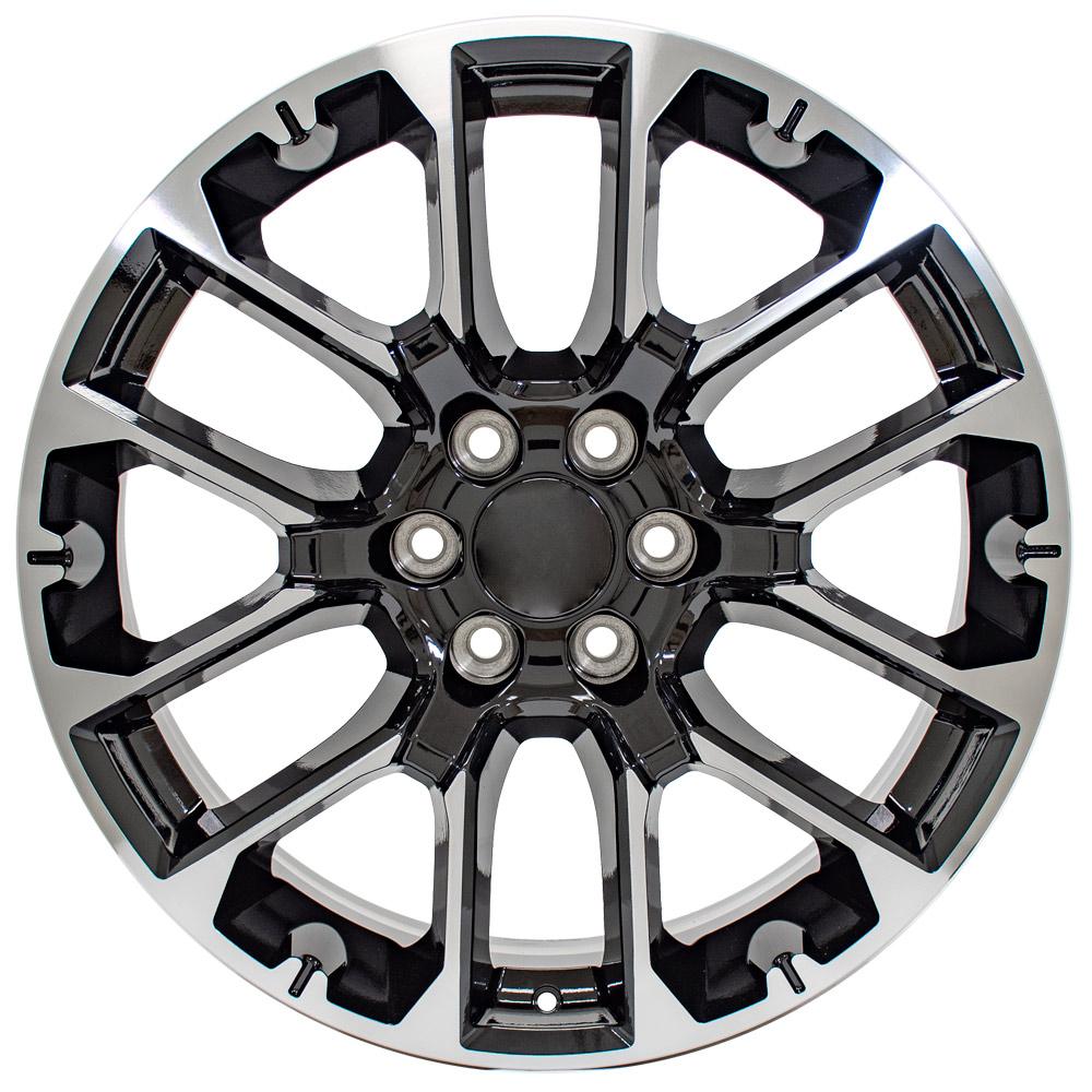 22" Replica CV67 fits Chevrolet Suburban 1500 Black Machined