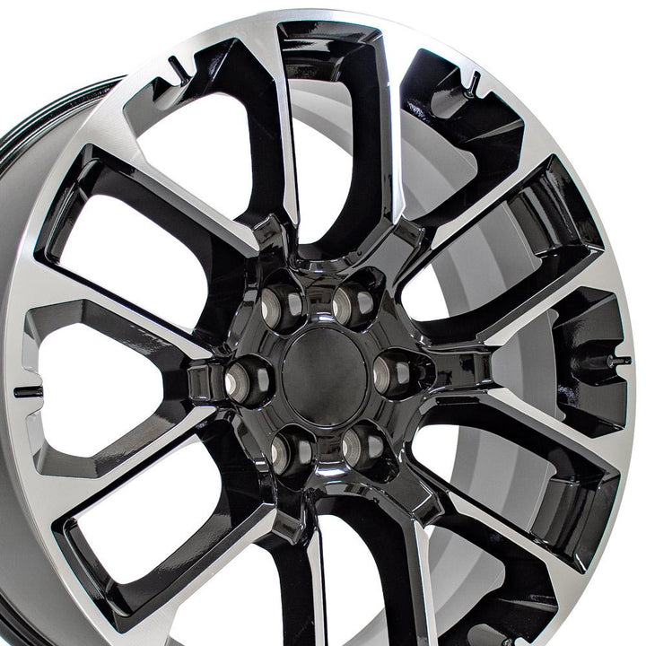 22" Replica CV67 fits Chevrolet Suburban 1500 Black Machined