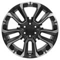 22" Replica CV68 fits Chevrolet Suburban 1500 Satin Black with Milled Edge
