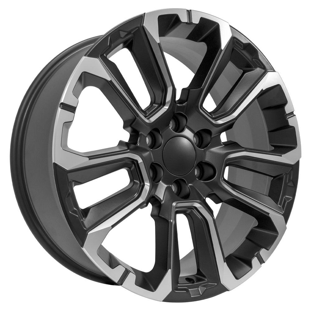 CV68 22x9 Satin Black with Milled Edge WHEELS