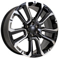 24" Replica Wheel fits Chevrolet Suburban 1500 - CV68 Milled Edge Satin Black