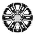 20" Replica CV70B fits GMC Sierra 2500 3500 HD Denali Black Machined