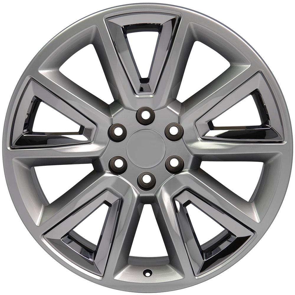 CV73 20x8.5 Hyper Black with Chrome Insert WHEELS