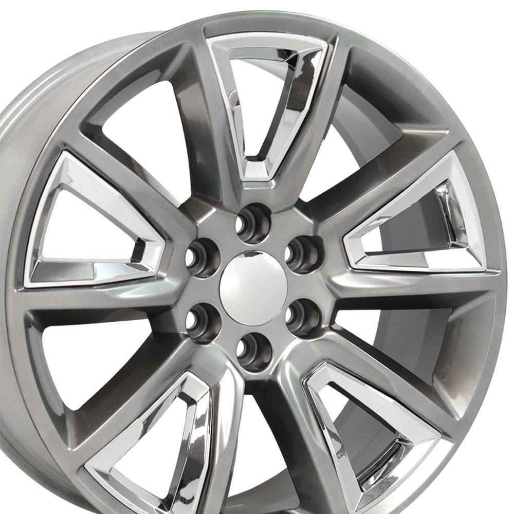 CV73 22x9 Hyper Black with Chrome Insert WHEELS