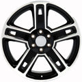 22" Replica CV74B fits Chevrolet Silverado Black Mach'd