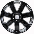 22" Replica CV93B fits Chevy Silverado Black with Chrome