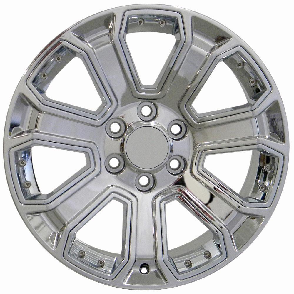 22" Replica CV93B fits Chevy Silverado Chrome with Chrome Insert