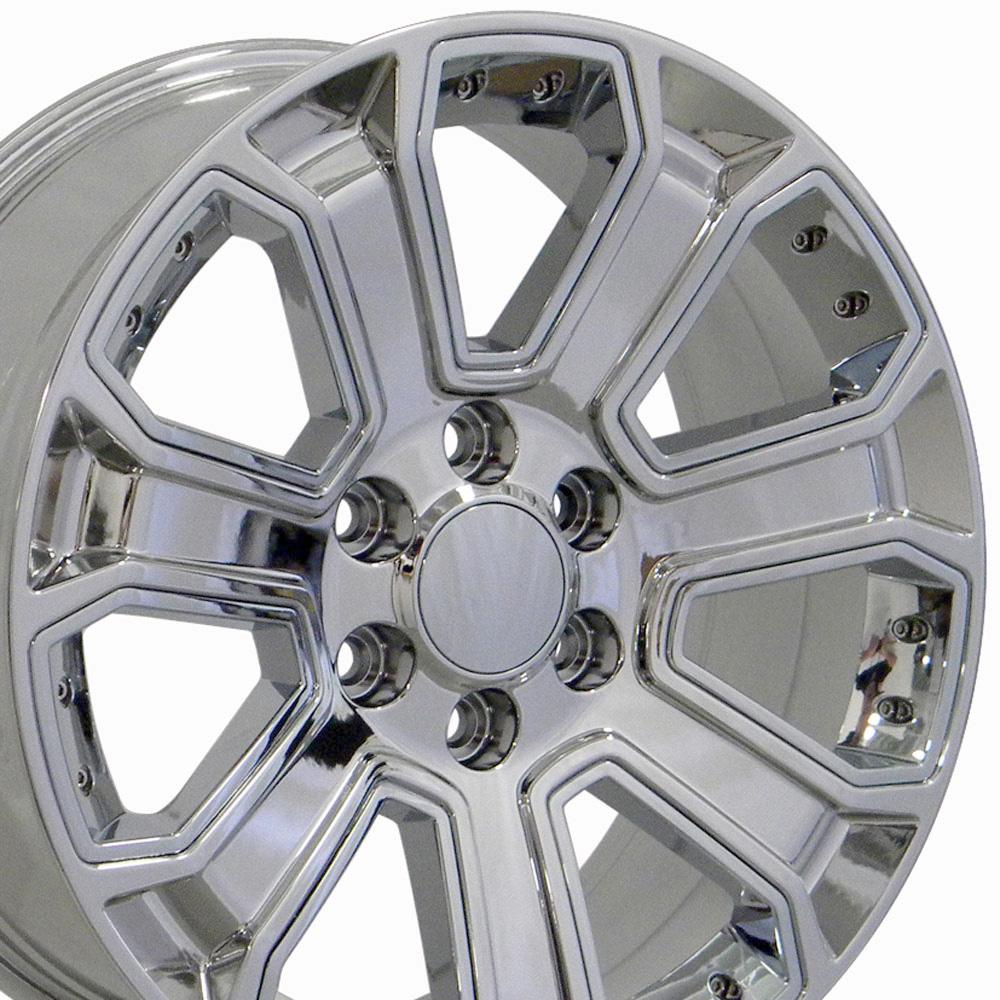22" Replica CV93B fits Chevy Silverado Chrome with Chrome Insert