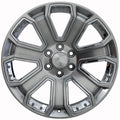 22" Replica CV93B fits Chevy Silverado Hyper Black with Chrome Insert