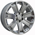 22" Replica CV93B fits Chevy Silverado Hyper Black with Chrome Insert