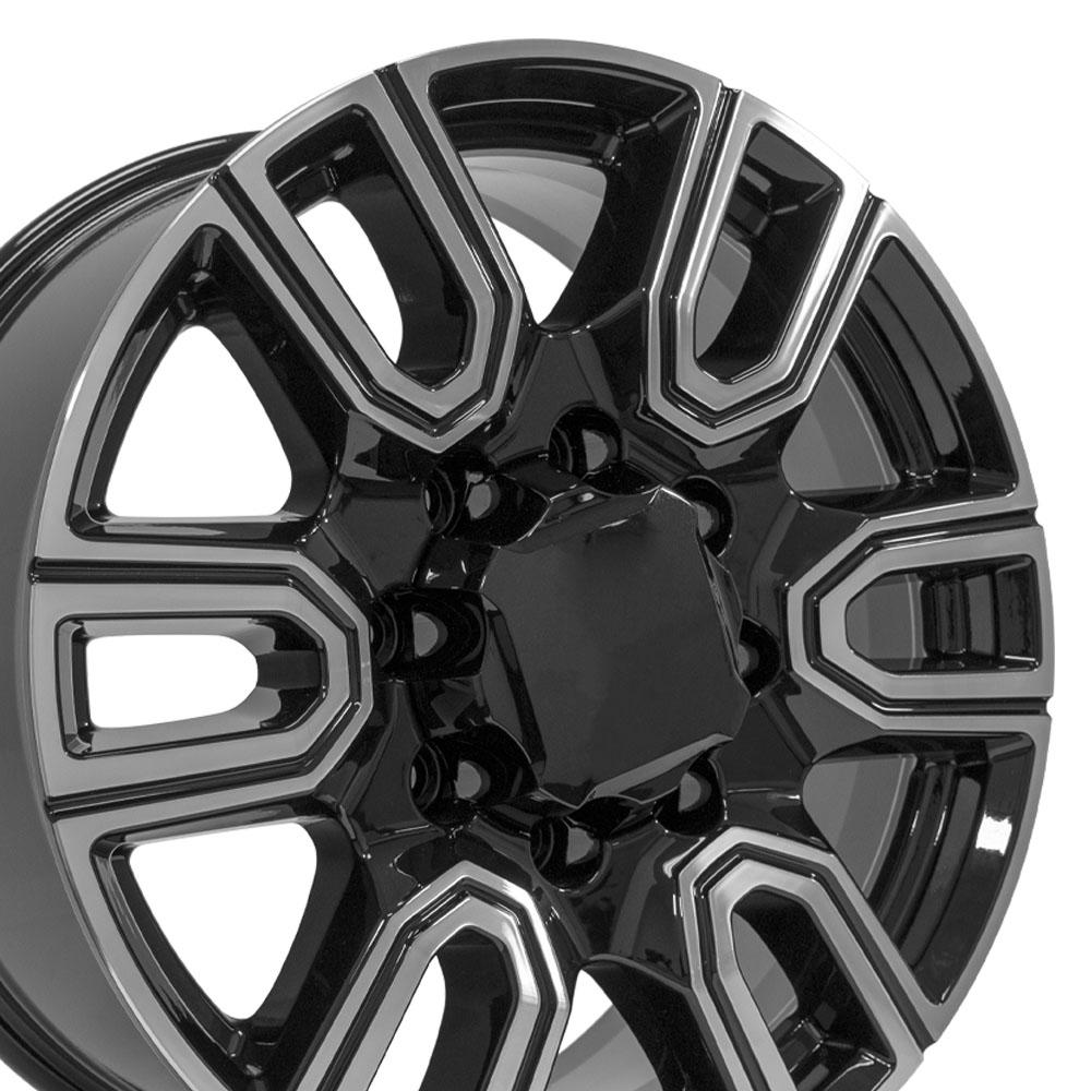 20" Replica CV96B fits GMC Sierra 2500/3500 Black Machined