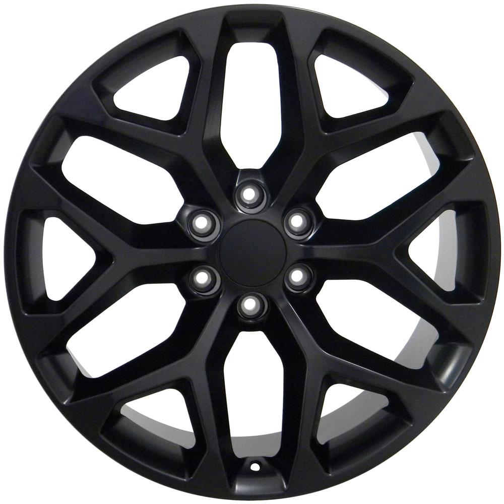 22" Replica CV98B fits Chevy Silverado Satin Black