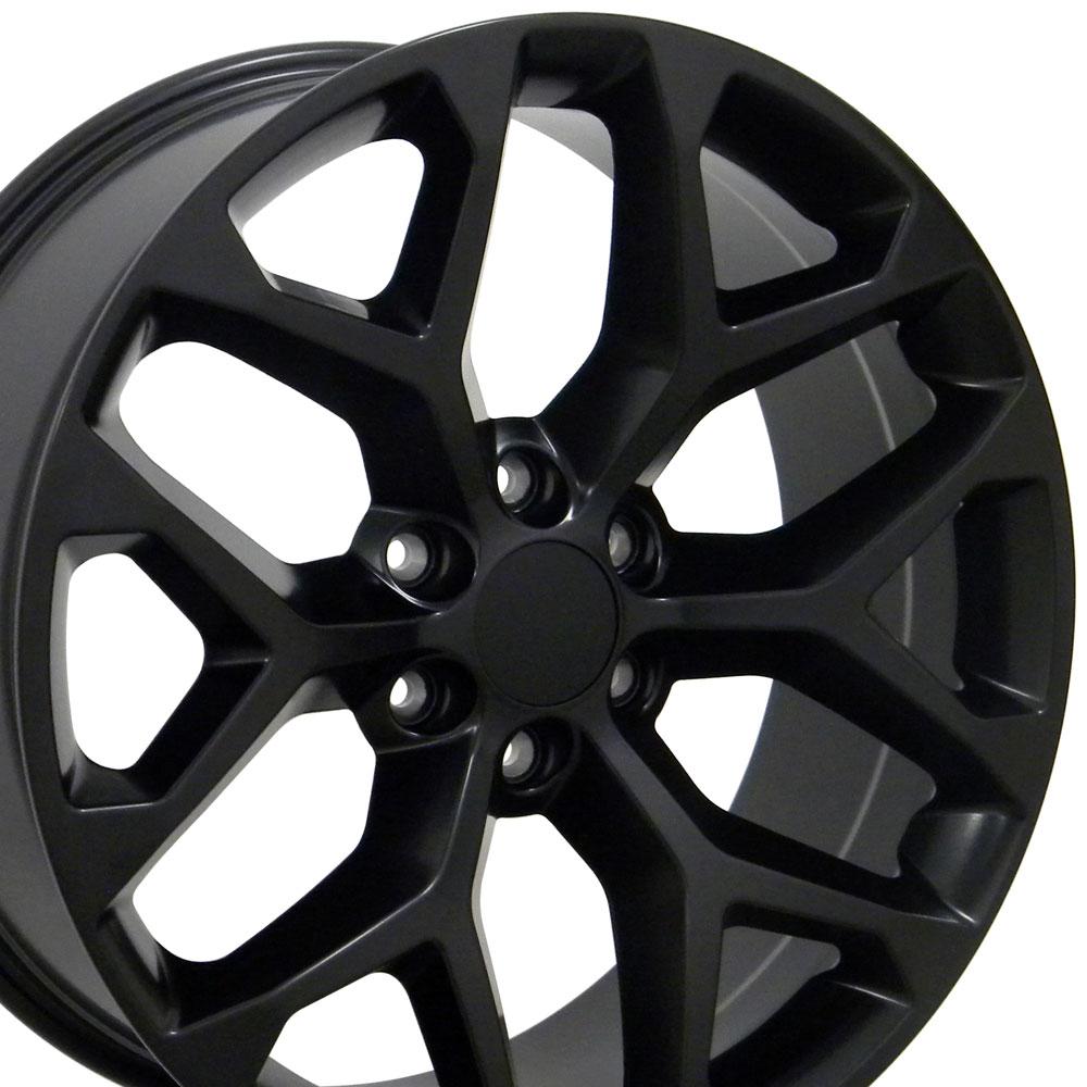 22" Replica CV98B fits Chevy Silverado Satin Black