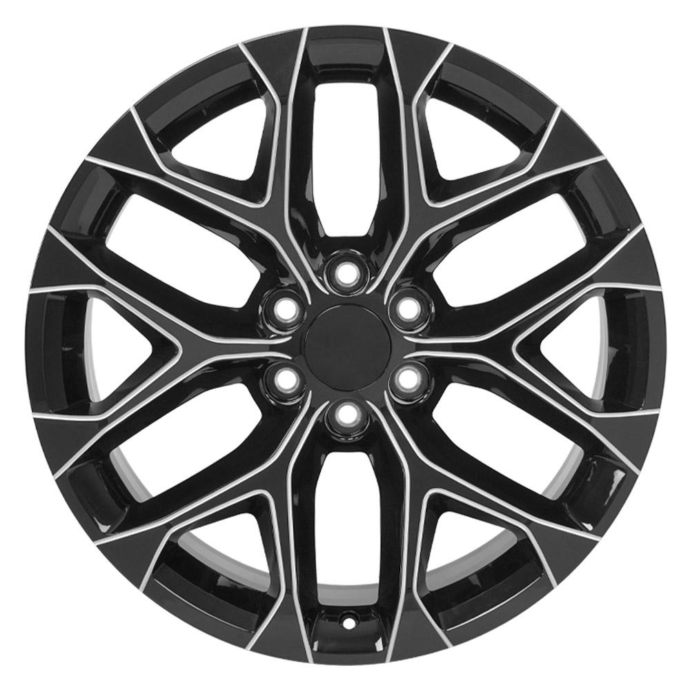 CV98 22x9 Black with Milled Edge WHEELS