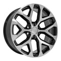 22" Replica CV98B fits Chevy Silverado Black Machined