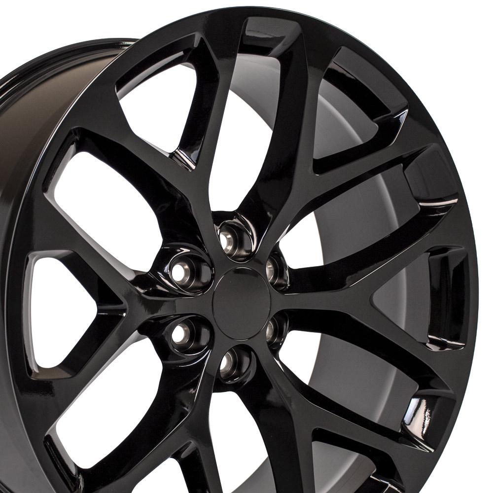 24" Replica CV98B fits Chevy Silverado Gloss Black