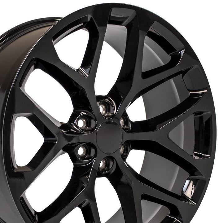 24" Replica CV98B fits Chevy Silverado Gloss Black