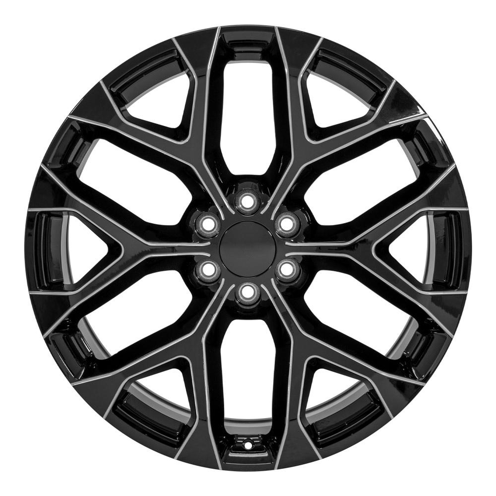 CV98 24x10 Black with Milled Edge WHEELS