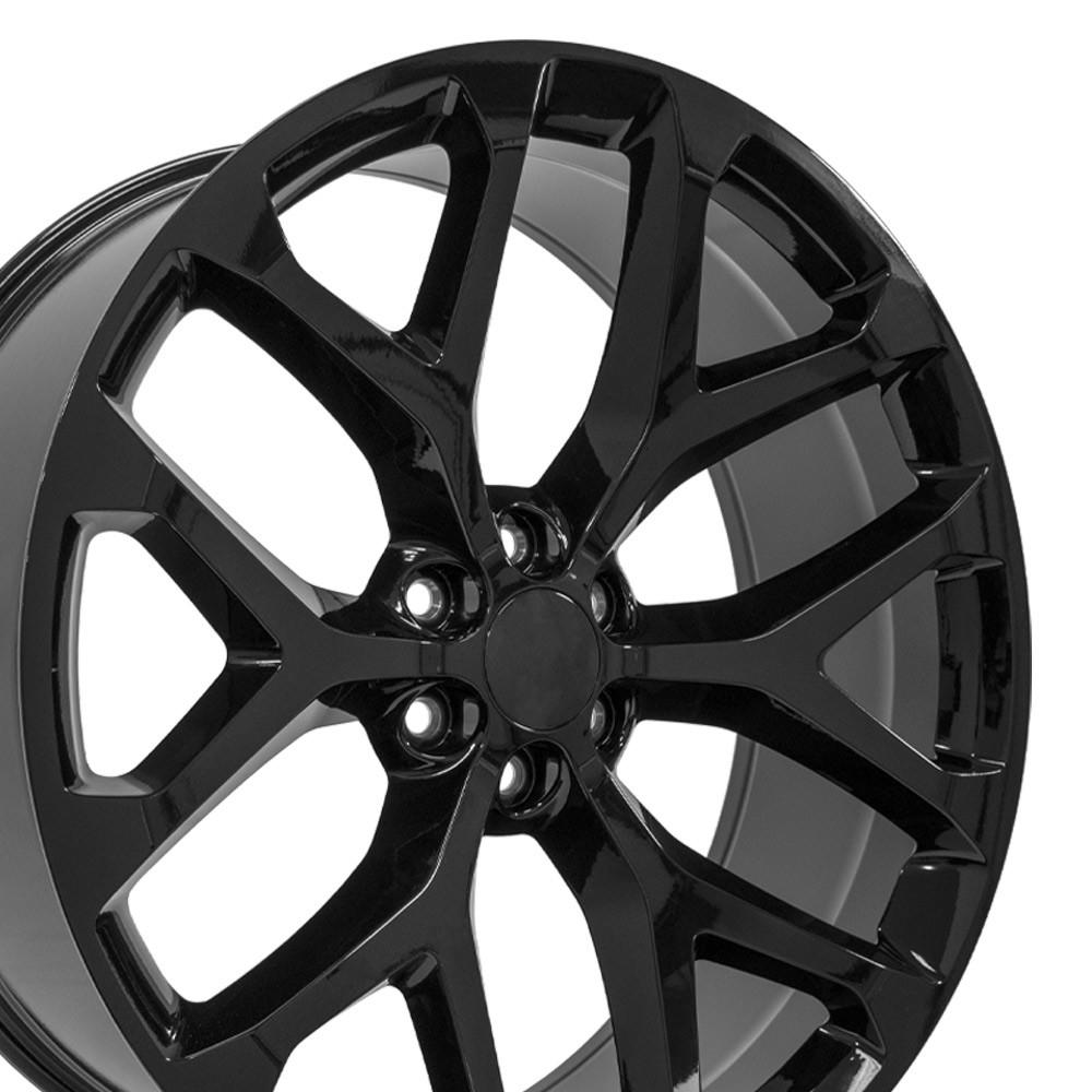 26" Replica Wheel fits Chevrolet Silverado 1500 - CV98B Black