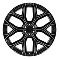 26" Replica Wheel fits Chevrolet Silverado 1500 - CV98B Black with Milled Edge