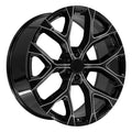 26" Replica Wheel fits Chevrolet Silverado 1500 - CV98B Black with Milled Edge