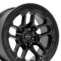 DF01 17x8 Satin Black  WHEELS