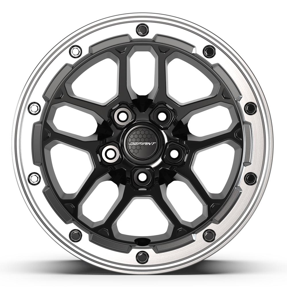DF01 17x8 Gloss Black w/ Milled Ring WHEELS