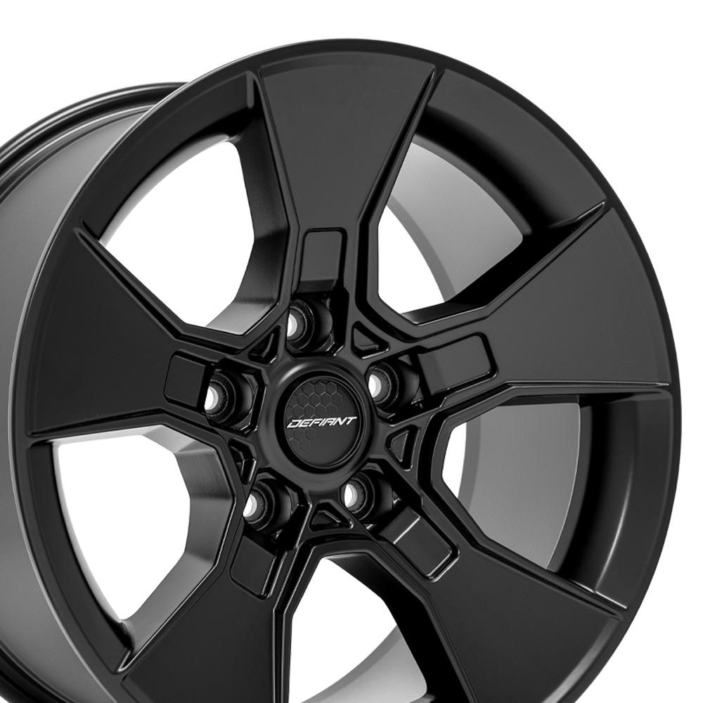 Defiant Wheel DF02 Satin Black Wheel fits Jeep Wrangler, Jeep Gladiator