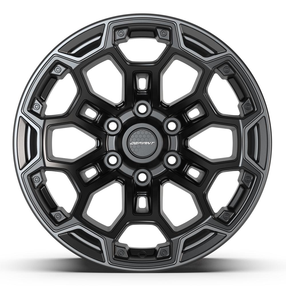 DF03 18x9 Satin Black w/ Satin Charcoal WHEELS